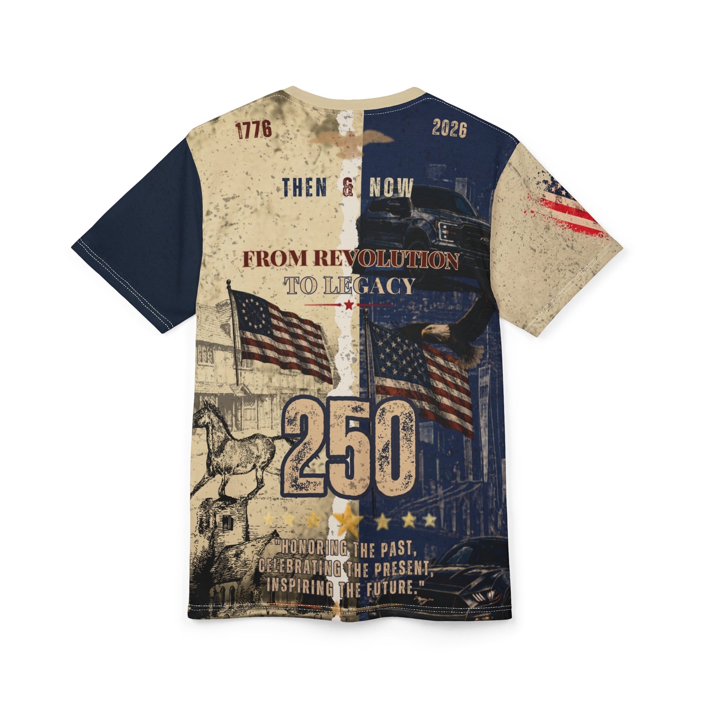 America 250 Years of Freedom Patriotic Tee | Revolution to Legacy