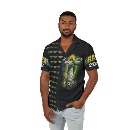 Brazil Soccer Camp Shirt — Tropical All-Over Print Fan Shirt