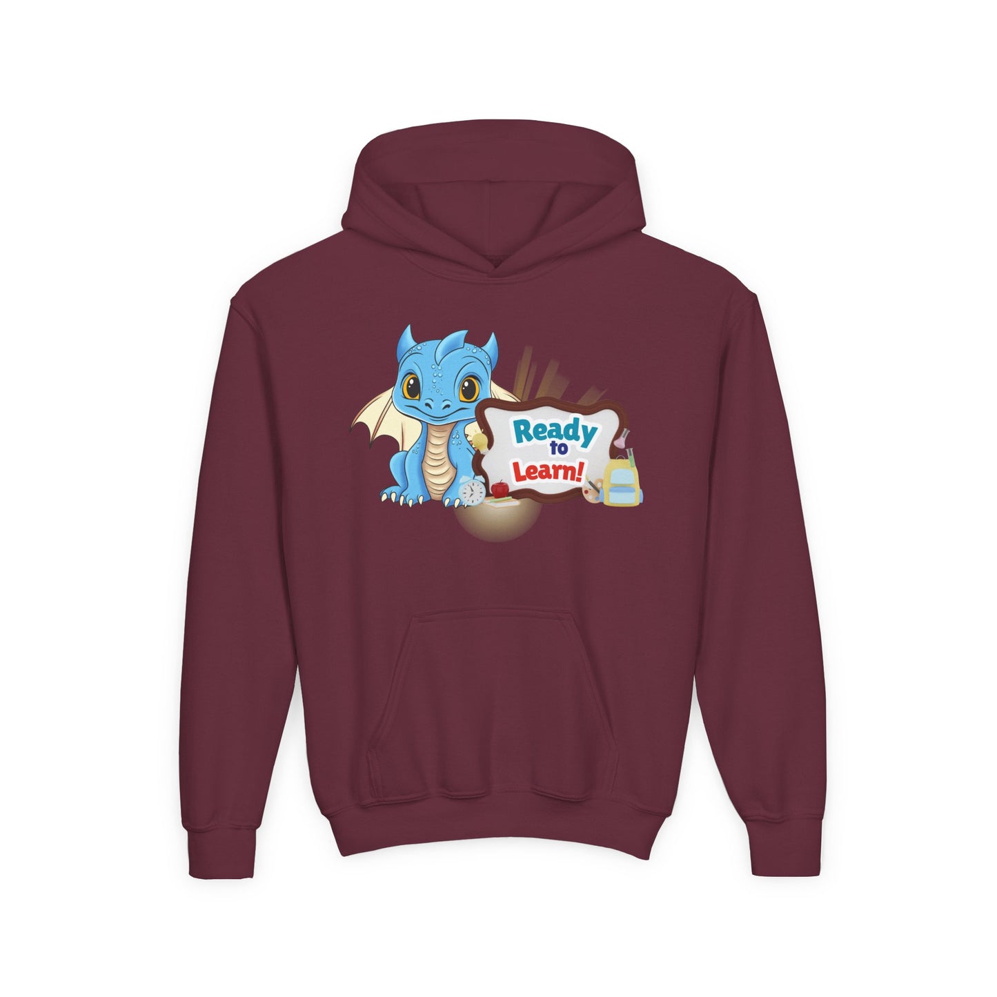 Youth Dragon 'Ready to Learn' Hoodie – Cute Back-to-School Sweatshirt