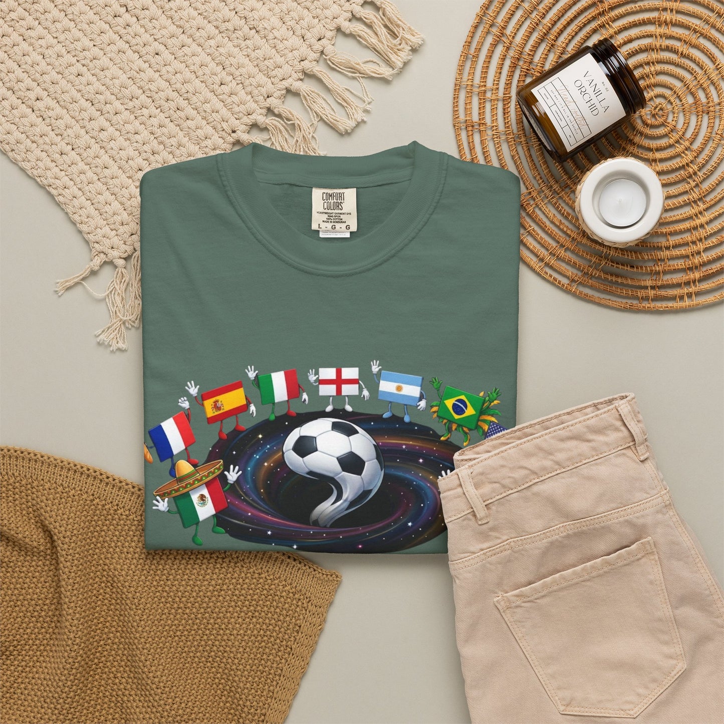 2026 World Soccer Vintage Tee — International Flag Fan T-shirt