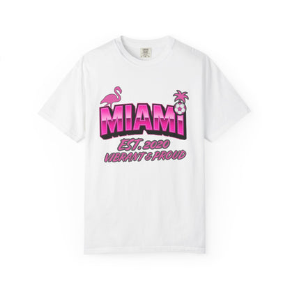 Miami Est 2020 Flamingo Soccer T-Shirt
