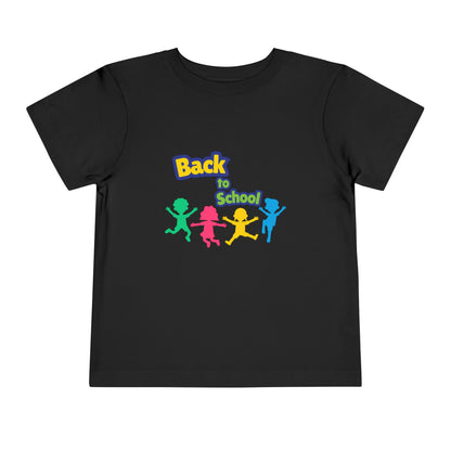 Back to School Toddler Tee — Colorful Kids Silhouettes