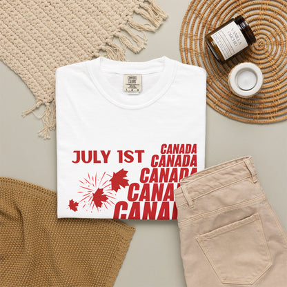 Canada Day Maple Leaf T-Shirt — Patriotic July 1st Celebration Tee