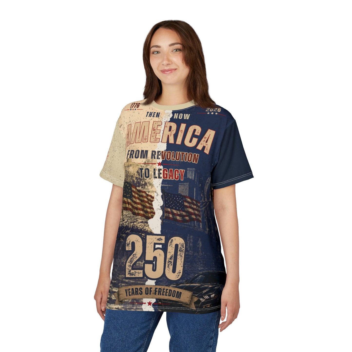 America 250 Years of Freedom Patriotic Tee | Revolution to Legacy