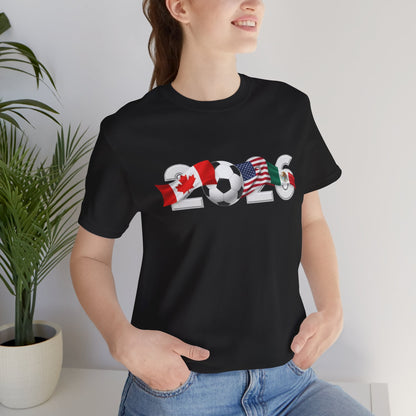 2026 North America Soccer Fan Tee — Canada USA Mexico Flag Crewneck
