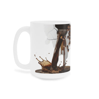 Pouring Beans Ceramic Coffee Mug — 11/15/20oz Microwave & Dishwasher Safe