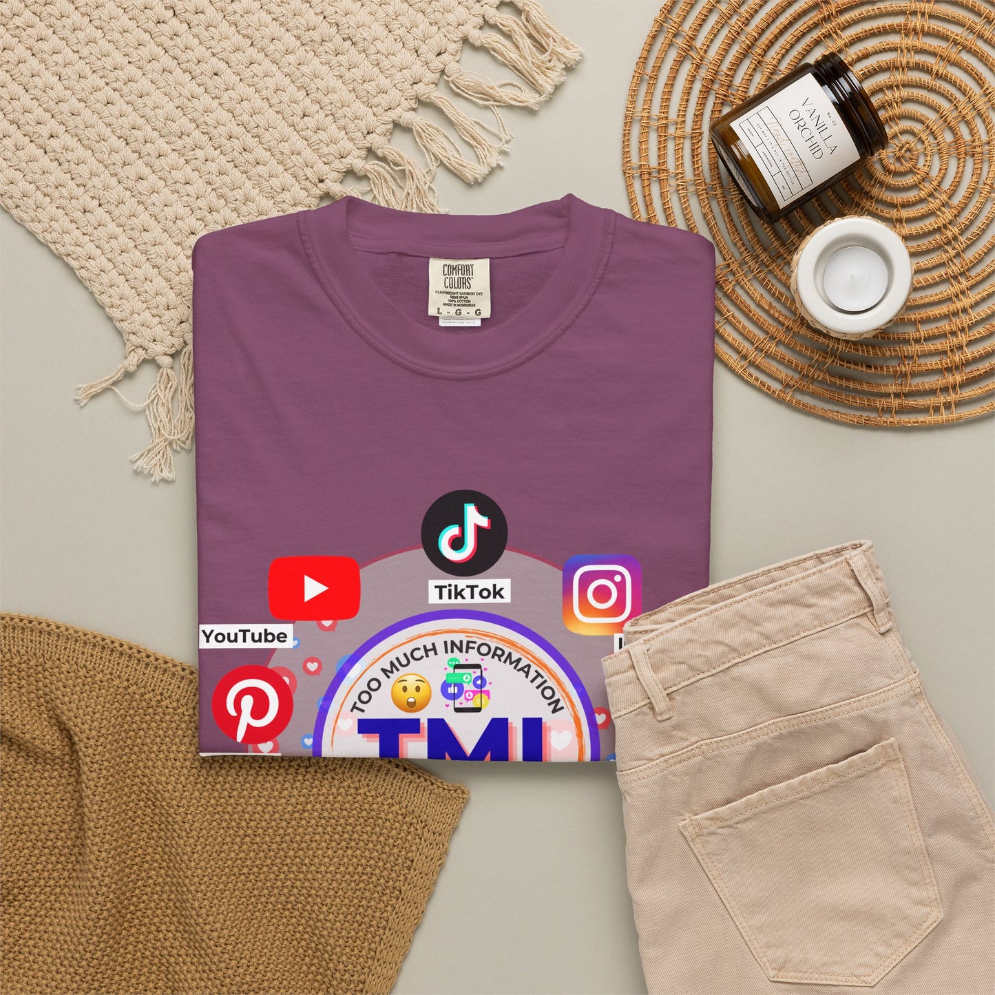 TMI (Too Much Information) Funny Graphic T-Shirt — Sarcastic Social Media Satire