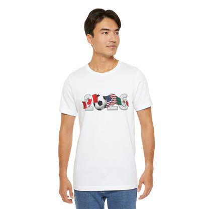 2026 North America Soccer Fan Tee — Canada USA Mexico Flag Crewneck