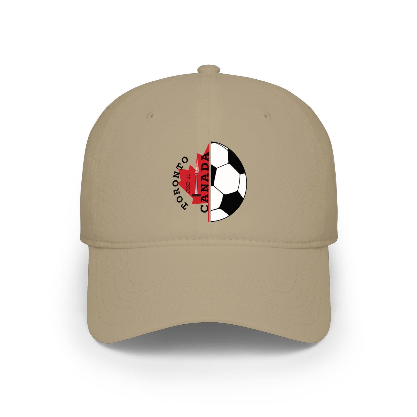 Canada Soccer Dad Cap — Toronto Maple Leaf Soccer Ball Embroidered Hat