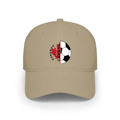 Canada Soccer Dad Cap — Toronto Maple Leaf Soccer Ball Embroidered Hat