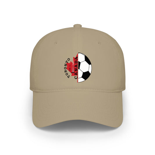 Canada Soccer Dad Cap — Toronto Maple Leaf Soccer Ball Embroidered Hat