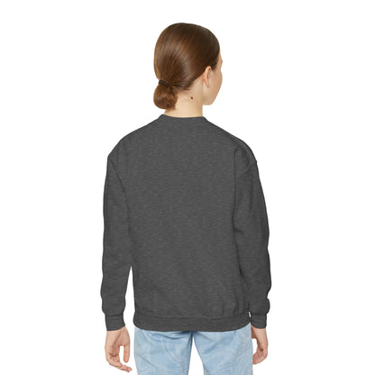Youth Crewneck Sweatshirt – "Hello School!" Kids Back-to-School Graphic Sweatshirt