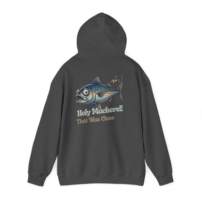 Holy Mackerel Fishing Hoodie — Retro Funny Angler Pullover Sweatshirt