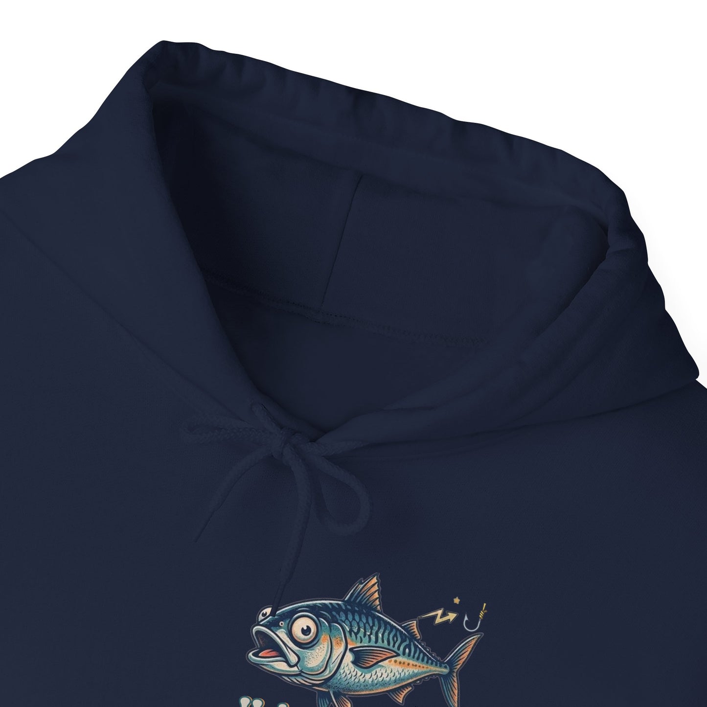 Holy Mackerel Fishing Hoodie — Retro Funny Angler Pullover Sweatshirt