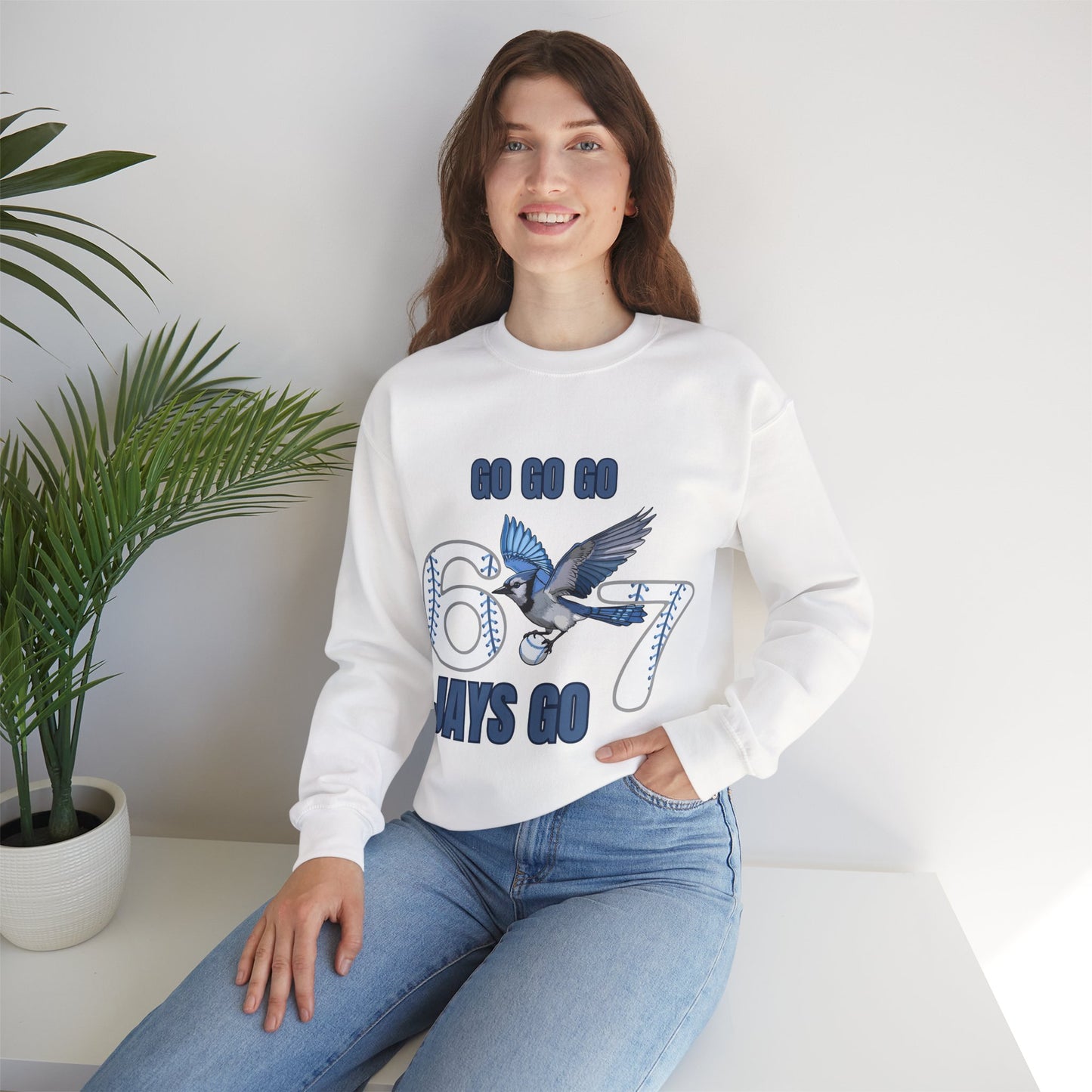 Go Jays Go! Baseball Fan Crewneck Sweatshirt