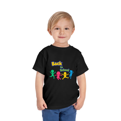 Back to School Toddler Tee — Colorful Kids Silhouettes
