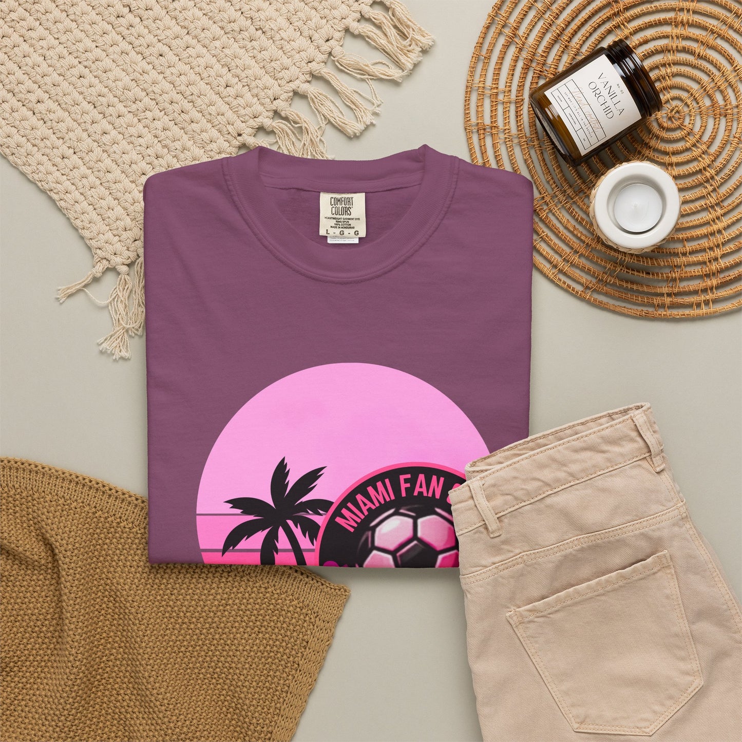 Miami Soccer Fan Club T-Shirt — Retro Pink Flamingo Game Day Tee