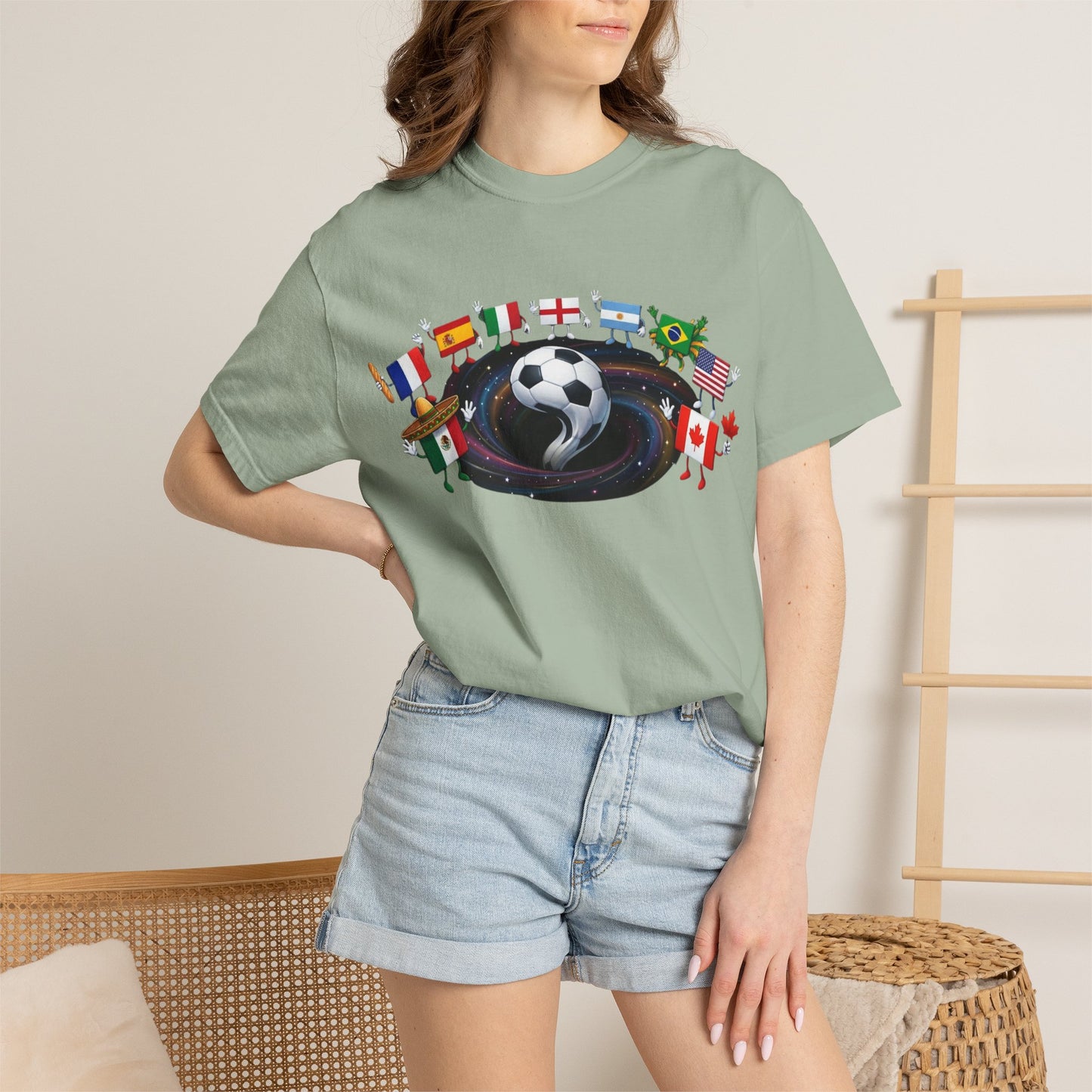 2026 World Soccer Vintage Tee — International Flag Fan T-shirt