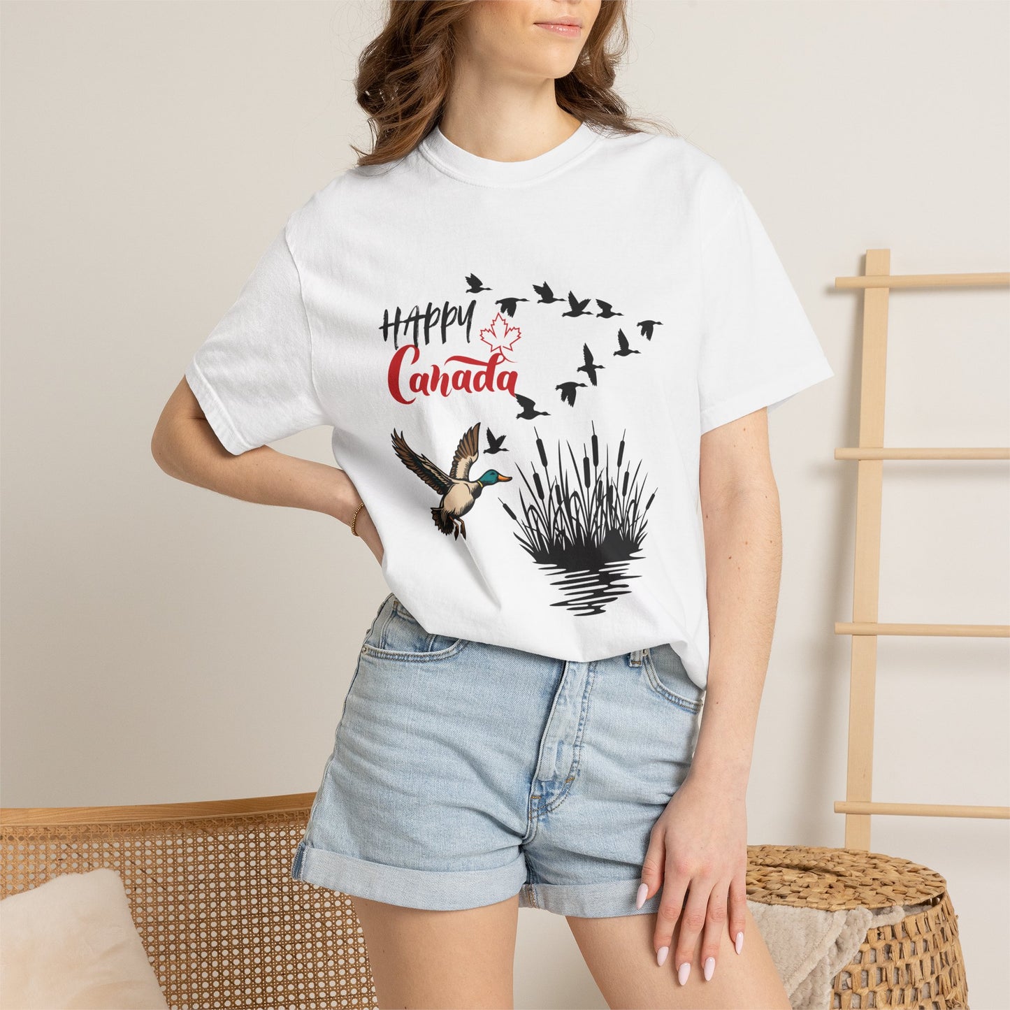 Canada Day Flying Geese T-Shirt — Wildlife Nature Celebration Tee