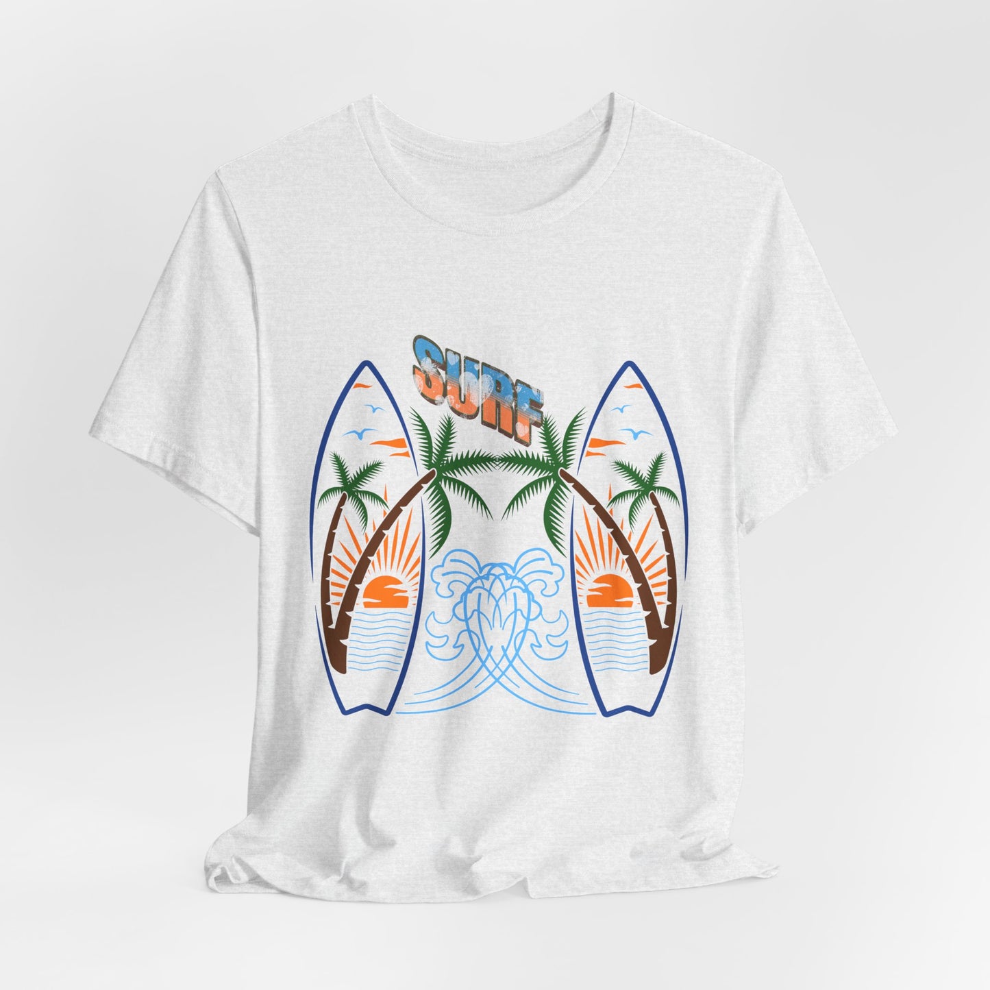 Surf Graphic T-Shirt — Surf Design Unisex Jersey Short Sleeve Tee