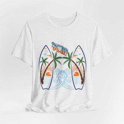 Surf Graphic T-Shirt — Surf Design Unisex Jersey Short Sleeve Tee