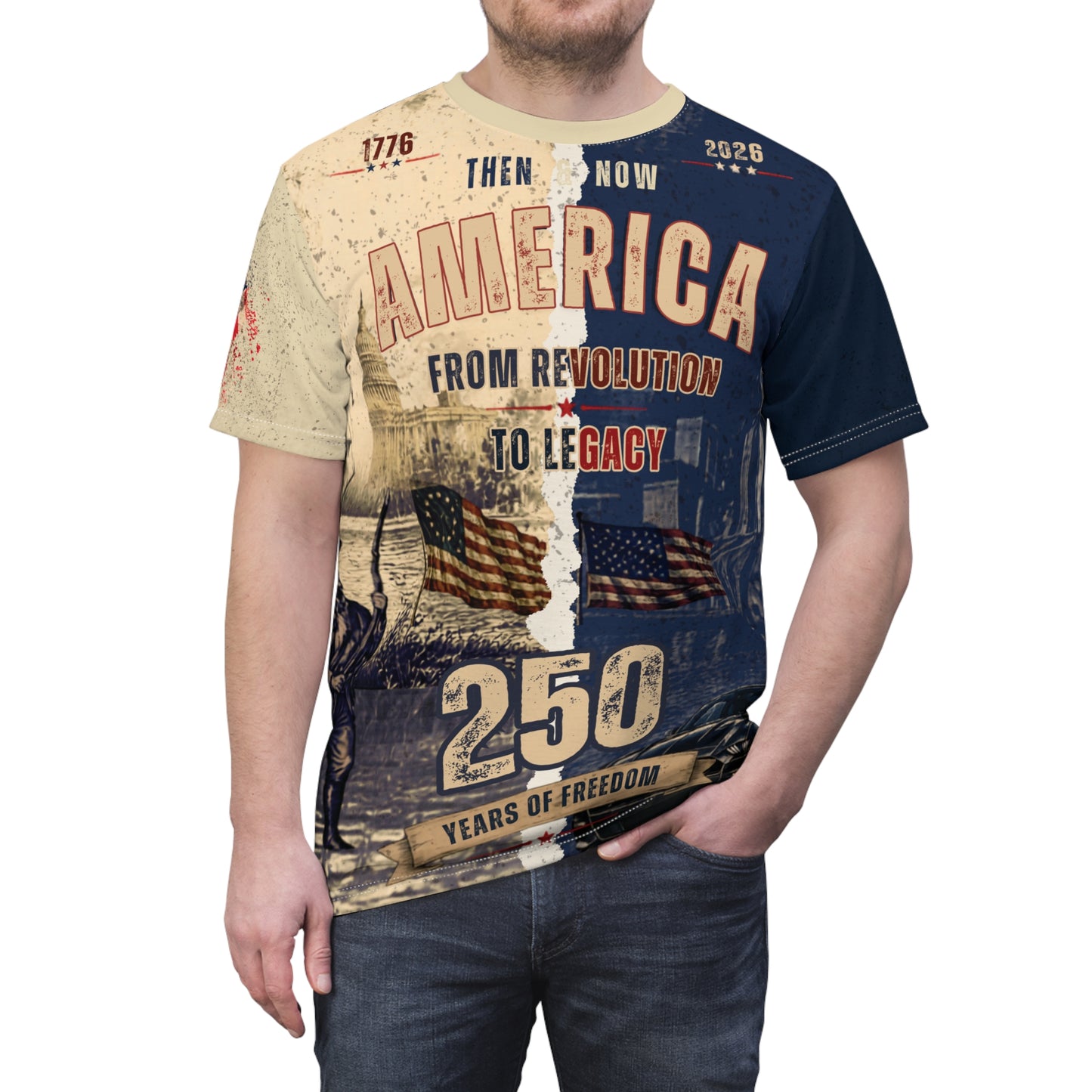 America 250 Years of Freedom Patriotic Tee | Revolution to Legacy