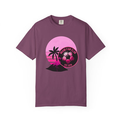 Miami Soccer Fan Club T-Shirt — Retro Pink Flamingo Game Day Tee