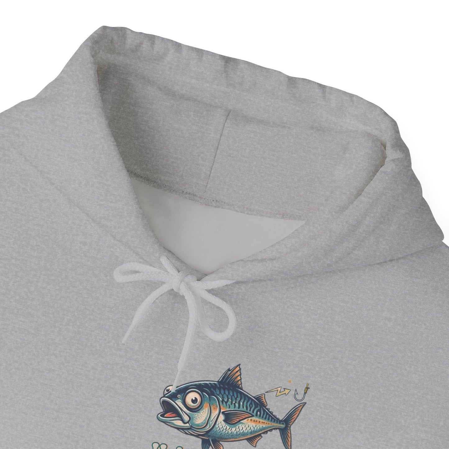 Holy Mackerel Fishing Hoodie — Retro Funny Angler Pullover Sweatshirt
