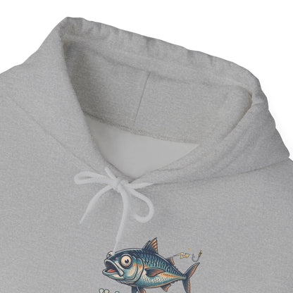 Holy Mackerel Fishing Hoodie — Retro Funny Angler Pullover Sweatshirt