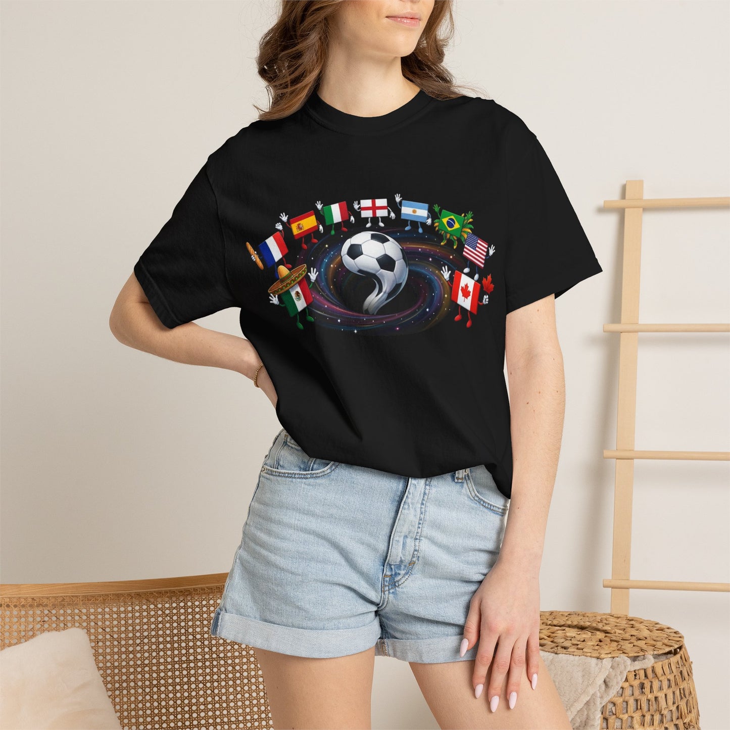 2026 World Soccer Vintage Tee — International Flag Fan T-shirt