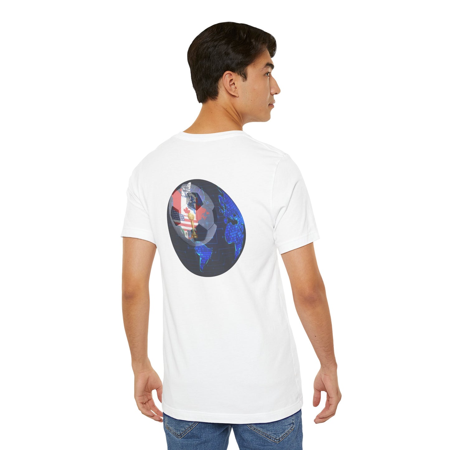 2026 North America Soccer Fan Tee — Canada USA Mexico Flag Crewneck