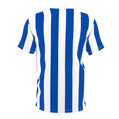 Striped Go Jays Club Tee — Blue & White Fan Shirt