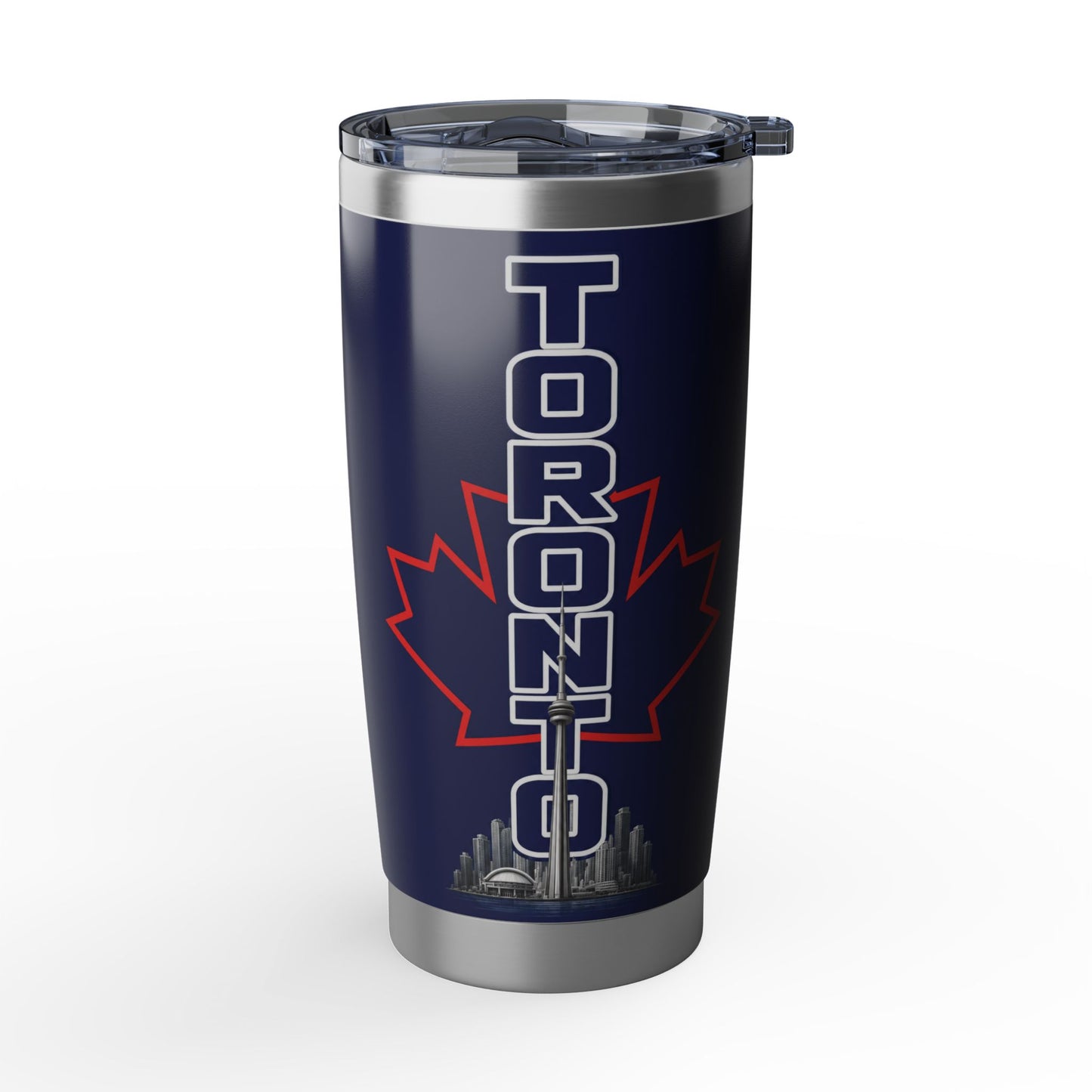 Toronto Pride Maple Line Art 20oz Tumbler — Navy Travel Mug