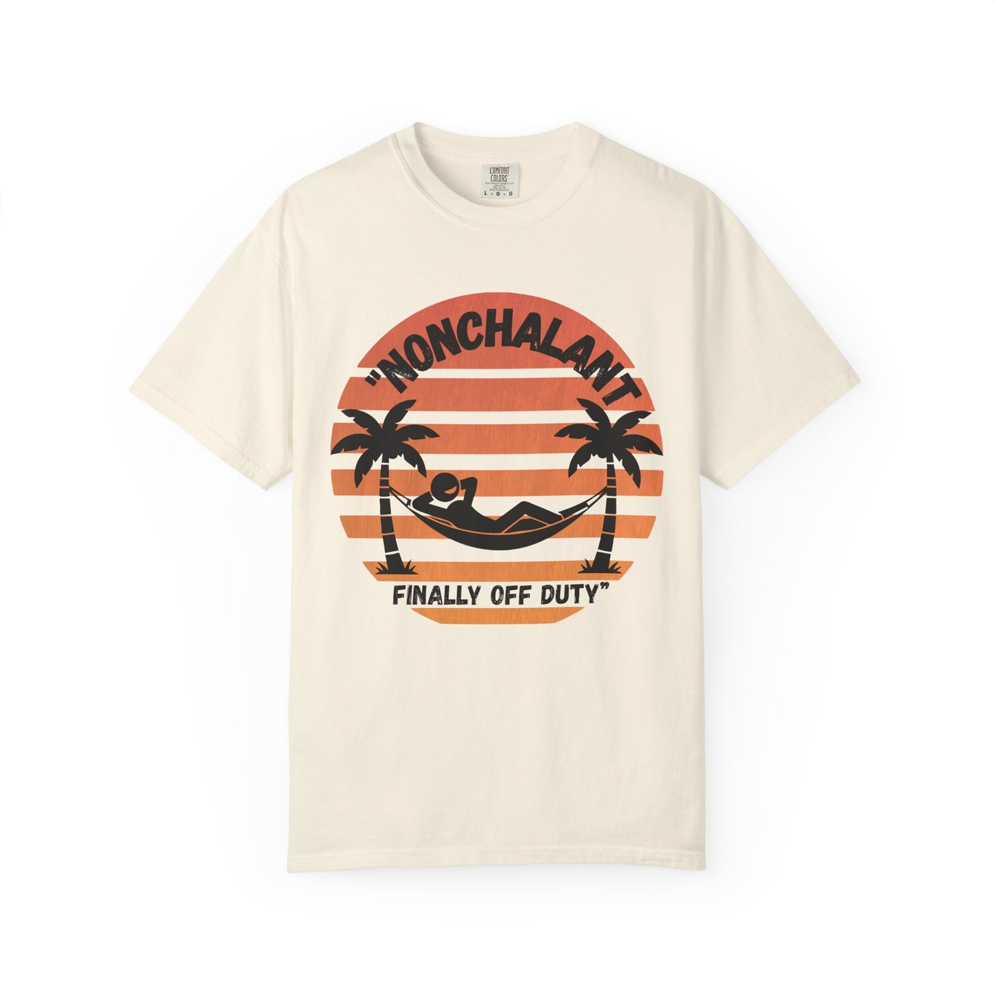 Finally Off Duty T-Shirt — Retro Palm Hammock Graphic Tee