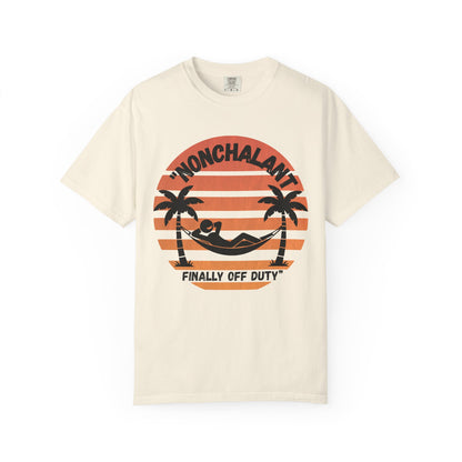 Finally Off Duty T-Shirt — Retro Palm Hammock Graphic Tee