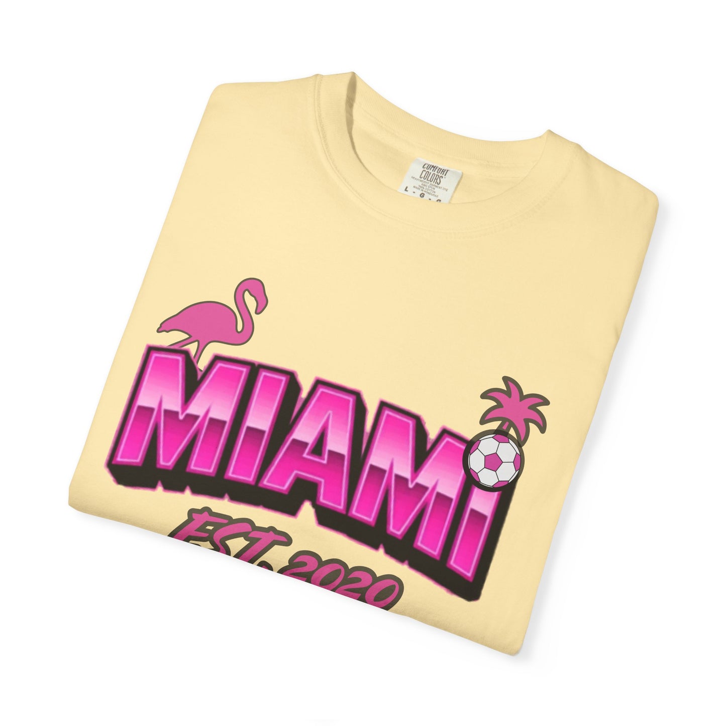 Miami Est 2020 Flamingo Soccer T-Shirt
