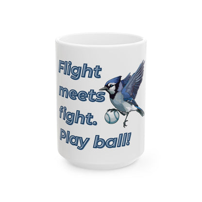 Mug - Canada-Themed Go Jays Go - 11oz or 15oz Ceramic Mug for Winter | Gift for Canadians