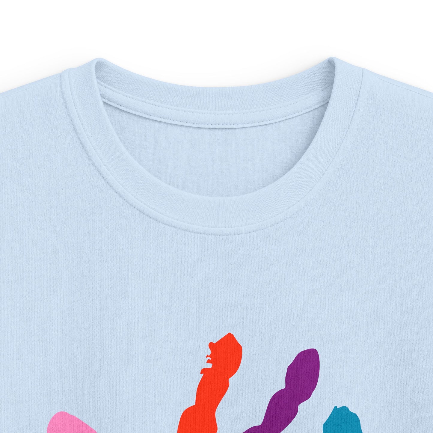First Year of School Kids T-Shirt — Colorful Handprint Tee