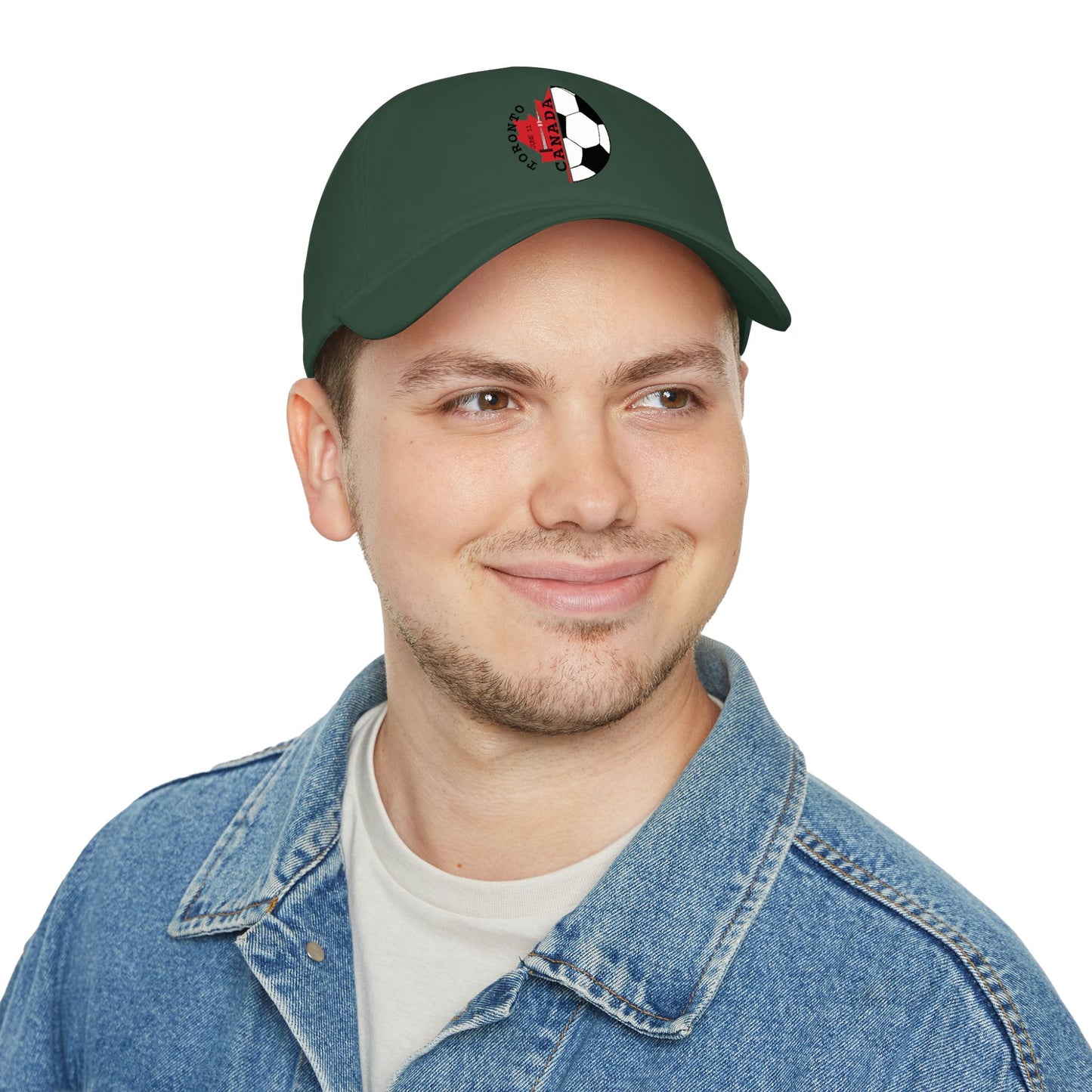 Canada Soccer Dad Cap — Toronto Maple Leaf Soccer Ball Embroidered Hat