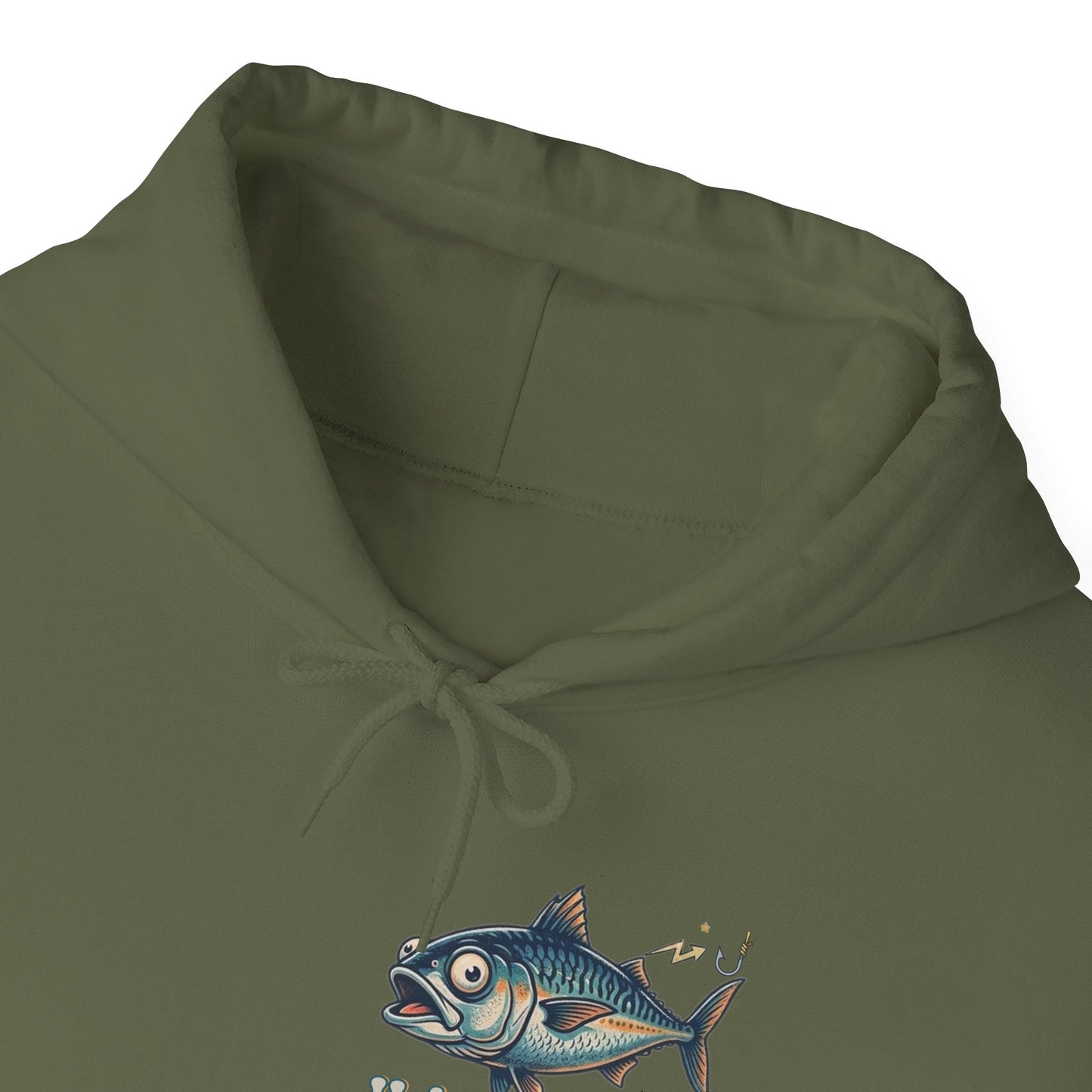 Holy Mackerel Fishing Hoodie — Retro Funny Angler Pullover Sweatshirt