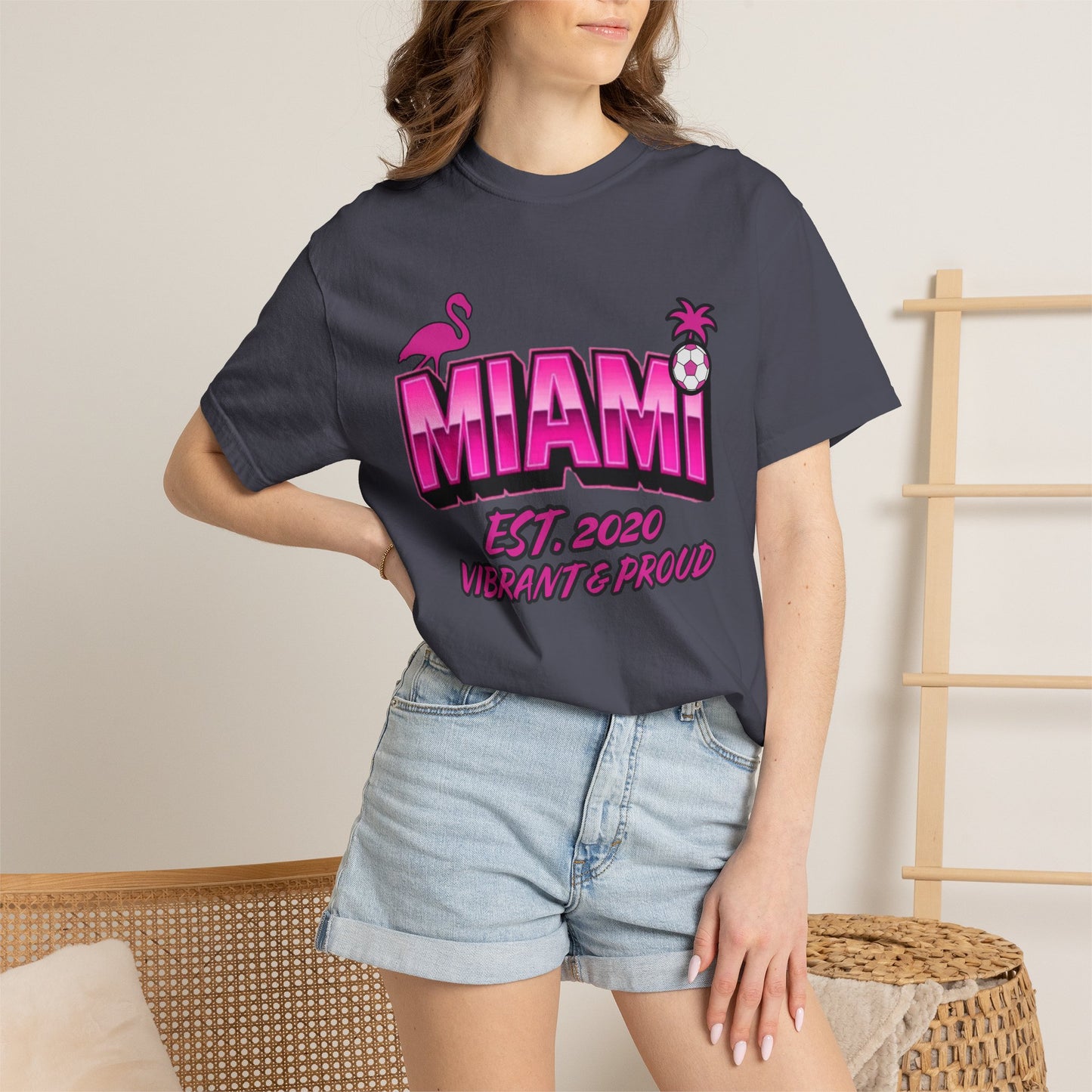 Miami Est 2020 Flamingo Soccer T-Shirt