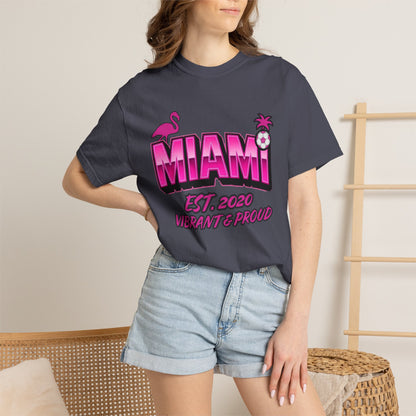 Miami Est 2020 Flamingo Soccer T-Shirt
