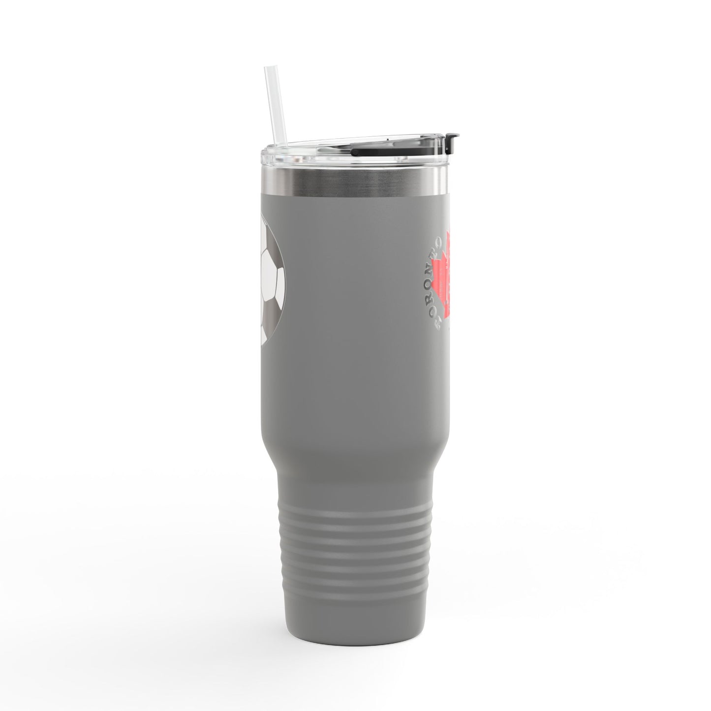 Toronto Soccer Maple Leaf 40oz Insulated Travel Mug with Handle & Straw