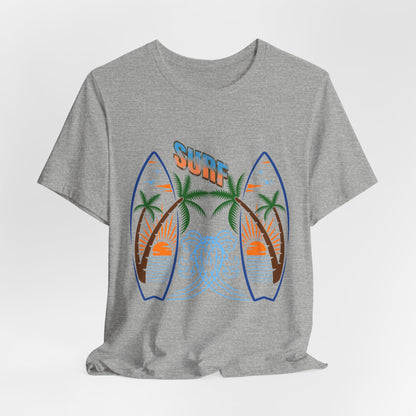 Surf Graphic T-Shirt — Surf Design Unisex Jersey Short Sleeve Tee