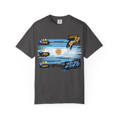 Por La 4ta Argentina Soccer Fan Shirt | Three Stars Heritage Football Tee