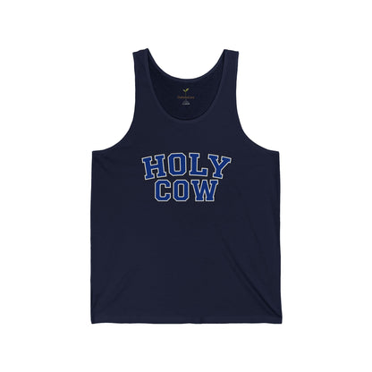 Holy Cow Tank Top — Funny Collegiate Varsity Style Sleeveless Shirt