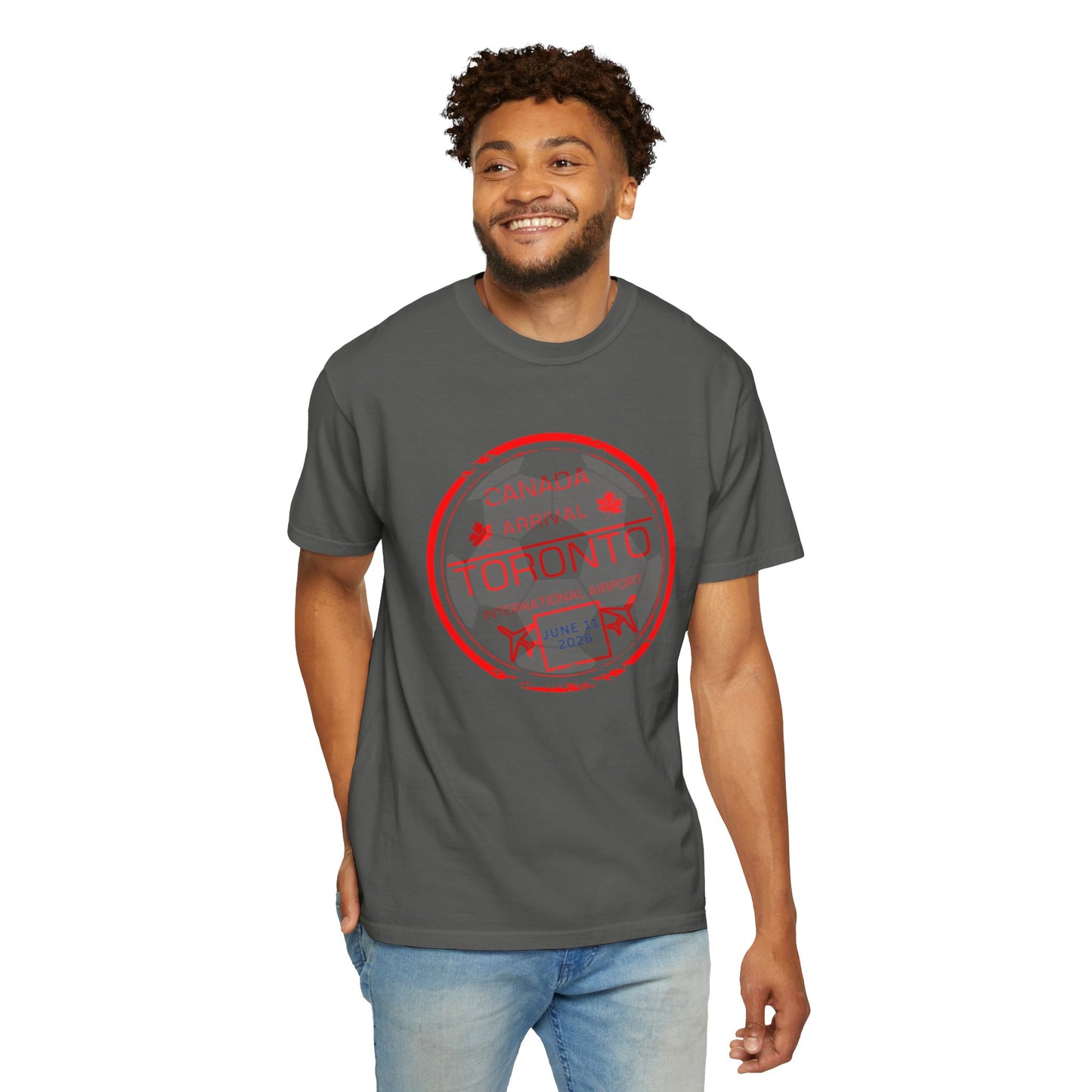 Toronto Soccer Arrival Passport Stamp T-Shirt — July 11, 2026