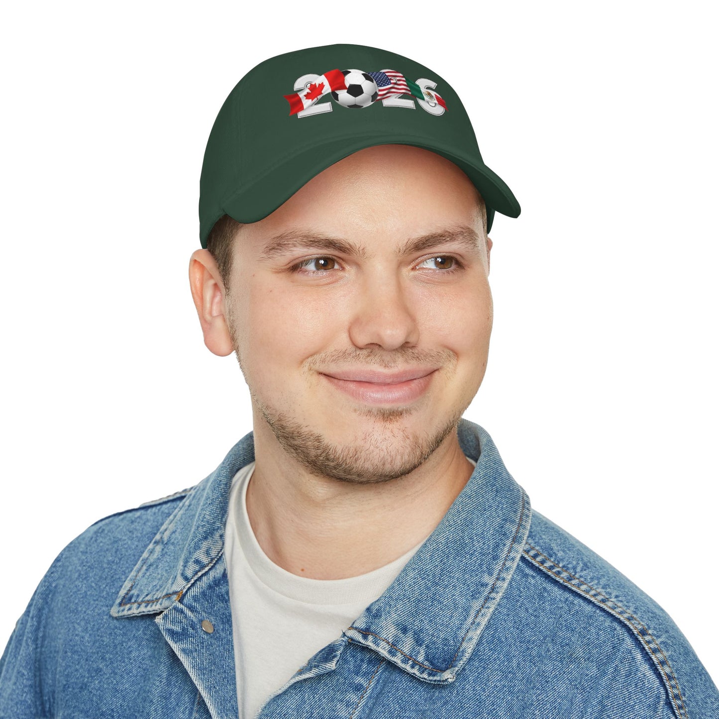 2026 North America Soccer Flag Baseball Cap — USA Canada Mexico Adjustable Dad Hat