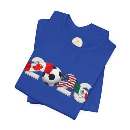 2026 North America Soccer Fan Tee — Canada USA Mexico Flag Crewneck
