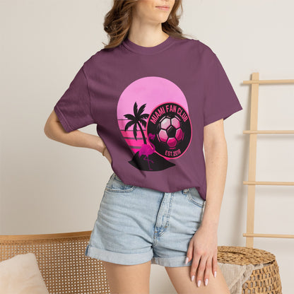 Miami Soccer Fan Club T-Shirt — Retro Pink Flamingo Game Day Tee